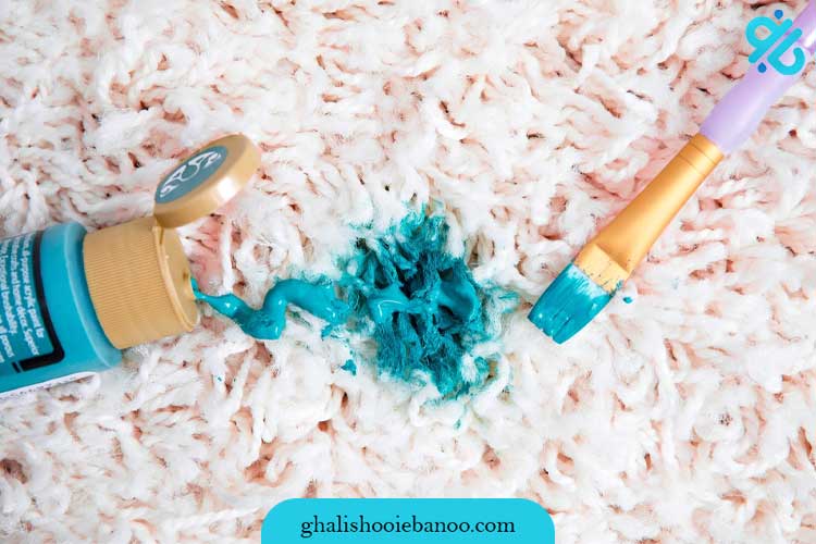 پاک کردن لکه رنگ روغنی، لاتکس و اکریلیک از روی فرش