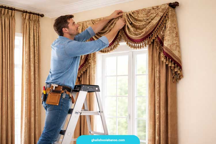 نصب پرده والان